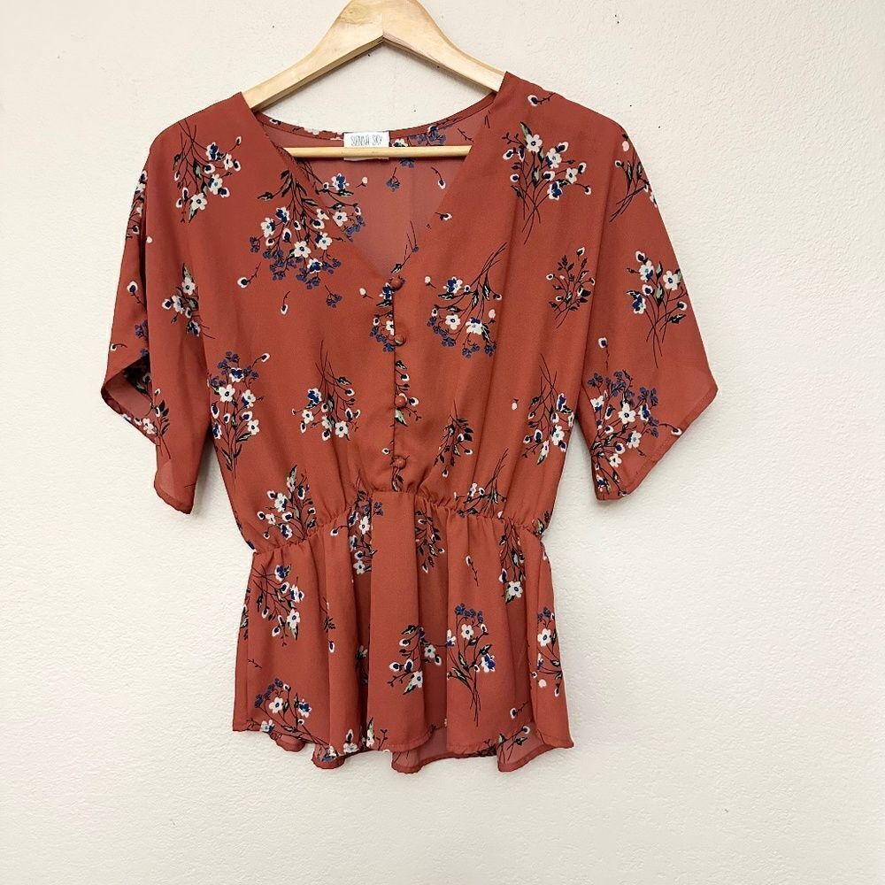 COPY - Sienna Sky Floral Blouse